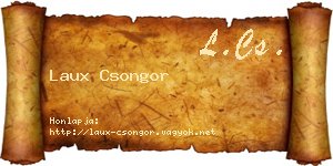 Laux Csongor névjegykártya